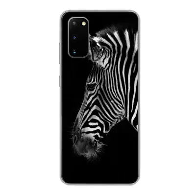 Produktbild von MuchoWow® Handyhülle Schutzhülle Hülle für Samsung Galaxy S20 Zebra - Wilde Tiere - Schwarz Silikon Softcase Handy Hülle - Bild