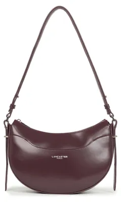 Image de Lancaster Sac Demi-lune Zippé Suave Ace Cuir Bordeaux foncé