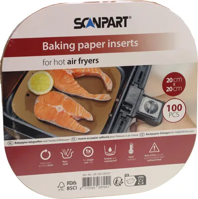 Produktbild von Scanpart 2910070007 Heißluftfritteusenpapier perforiert 20x20 cm