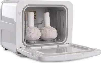 Produktbild von HABYS Handtuchwärmer 8L mit UV-Sterilisation | Profi Kompressenwärmer bis 75°C | für Spa, Massage & Kosmetik | für Tücher & Massagestempe | Weiß