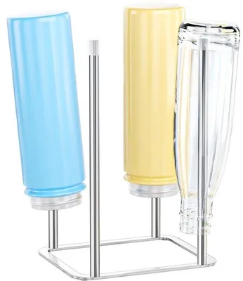 Produktbild von Flessenabtropfass, Küchenabtropfass für Flaschen, Abtropfass aus Edelstahl, Flaschenabtropfass, Küchenabtropfass für das Abspülen von Flaschen, Abtropfass für Flaschen, Küchenstand für Trinkflaschen