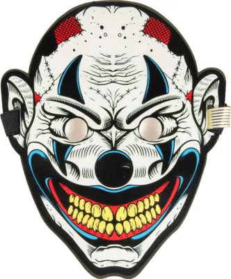 Produktbild von Gruselige Harlekin-Maske für Erwachsene mit Lichtakkustik bunt - Einheitsgröße