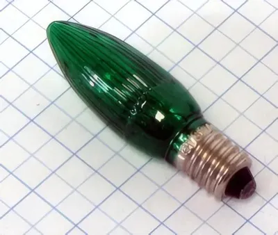 Immagine prodotto di Lampadina 14V 3W, attacco E10, colore verde