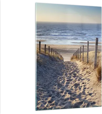 Produktbild von Bilder auf glas - Einteilig - Meer Strand Düne - 80x120cm - Glasbilder - Wandbilder - Bilder - zum Aufhängen bereit - Wanddekoration aus Glas - Glas Bilder - Wandbild auf Glas - GPA80x120-3612