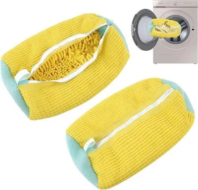Produktbild von Famanu Waschbeutel für Schuhe - 2 Stück, wiederverwendbar, mit Reißverschluss