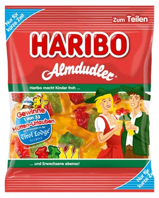 Verpackungsbild Haribo Almdudler Fruchtgummi mit Holunderblütengeschmack Beutel 160g