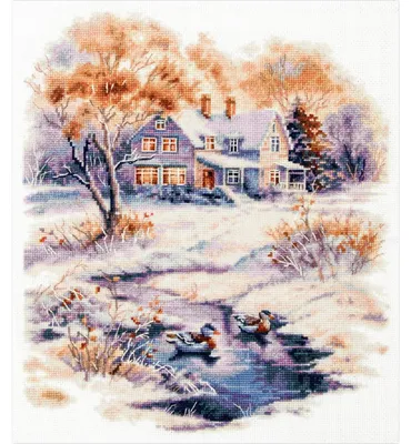 Produktbild von Magic Needle Kreuzstich-Set „Frühwinter“, 26 x 30 cm