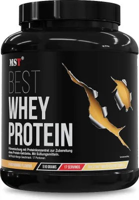 Produktbild von Protein Best Whey + Enzyme 510g Mango peach