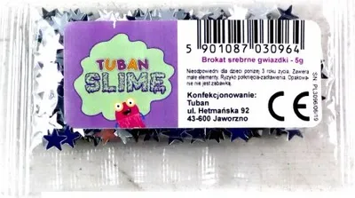 Produktbild von Brokat Slime - Srebrne gwiazdki