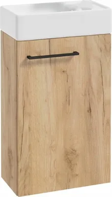 Zdjęcie produktu dla DomoDomo Szafka łazienkowa z umywalką dąb craft wisząca 60x40 Small