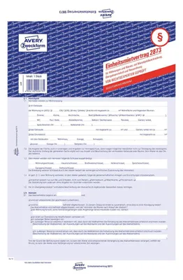 Zdjęcie produktu dla Avery Zweckform umowa najmu 2873 A4 2x4arkusze 5 szt./opak.