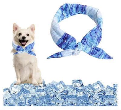 Produktbild von Kühlhalsband für Hunde, atmungsaktives Halstuch zur Wärmeableitung, kühlendes Halstuch für den Sommer