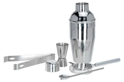 Image de Shaker Cocktail Inox 5pcs Kit Complet Pour Cocktails Maison - Excellent Houseware