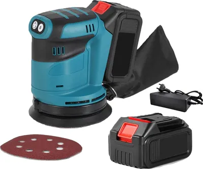 Produktbild von Akku Exzenterschleifer, 3 Geschwindigkeitsstufen, Staubabsaugung, mit 1 Batterie