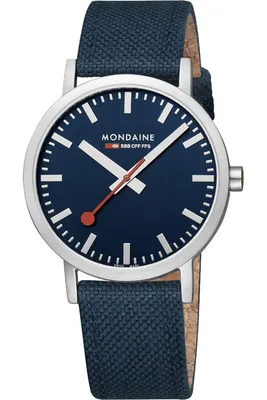 Produktbild von Mondaine Herren Uhr Classic Armbanduhr 40 mm A660.30360.40SBD Textil