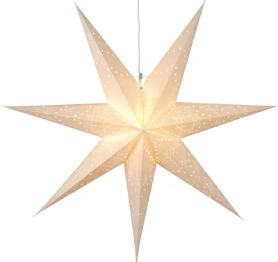 Produktbild von Star Trading Weihnachtsstern Beleuchtet | Papiersterne zum Aufhängen | Weihnachtsstern Fenster | Papierstern Beleuchtet | Weihnachtssterne mit Beleuchtung | Weihnachtsstern Fenster Beleuchtet | Weihnachtssterne