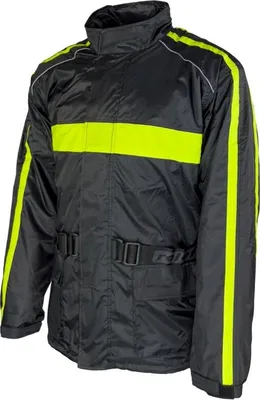Produktbild von RO1001 - Regenjacke in Schwarz / Neongelb  Roleff Größe: M,