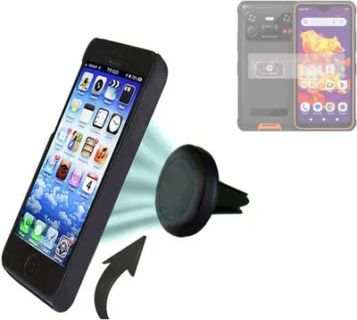 Produktbild von K-S-Trade kompatibel mit Phonemax R4GT Auto Handy Halterung KFZ Halter Lüftungsgitterhalterung Air Vent mount Smartphone Halter