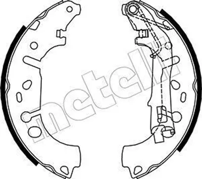 Produktbild von METELLI Bremsbackensatz Trommelbremse Hinten für OPEL Corsa D Schrägheck (S07) 228,6mm 53-0093