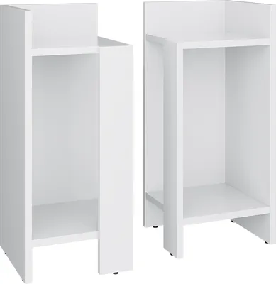 Image de Table de nuit Vicco Lenar Blanc Lot de 2, Model 54433