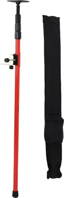 Produktbild von 300 cm lange, verdickte, teleskopierbare Nivellierstange mit Stabilisatoradapter und Montageplatte