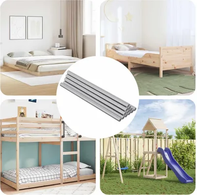 Image de vidaXL Tiges filetées 900 pcs argent métal