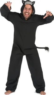 Produktbild von Panther-Kostüm für Herren Tierkostüm schwarz-grau - Einheitsgröße (42)