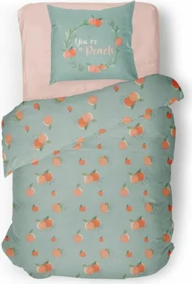 Immagine prodotto di Set copripiumino Roupillon pesca 140 x 200 cm verde 2 pezzi
