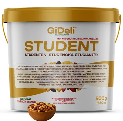 Produktbild von Studentenfutter 500g Nuss-Frucht-Mix ungesalzen Cranberries Bananenchips GiDeli