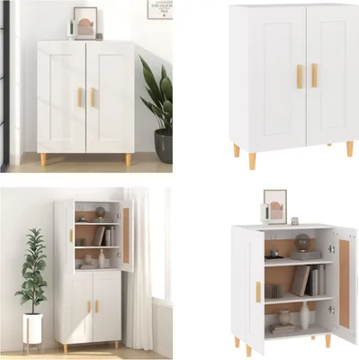Obrázek produktu pro vidaXL Příborník bílý 69,5x34x90 cm Materiál na bázi dřeva - Příborník - Příborníky - Skříňka - Úložná skříňka