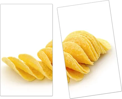 Produktbild von Spritzschutz Herdabdeckplatte Schneidebrett aus Glas Chips 2-Teilig (60x52cm)