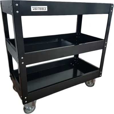 Produktbild von Weber Tools WT-5020 Servicewagen Werkzeugwagen 3 Etagen Lenkbar mit Bremse