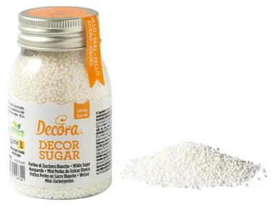 Produktbild von Decora Zuckerperlen 100g, weiße Dekoration für n