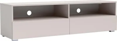Obrázok produktu pre Nízka TV skrinka Tebris 150 cm kašmírová béžová - závesná alebo stojaca, 2 klapky, otváranie na zatlačenie, moderná farba