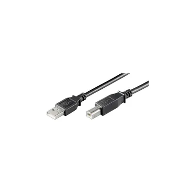 Produktbild von USB-A-auf-USB-B-Kabel, 3 m, schwarz 2,5 W, 0,5 A, 480 Mbit/s, USB 2.0
