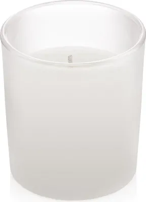 Produktbild von Kerze im Glas, Kerzenfarbe weiß, 83 x 73 mm, 30 Stunden Brenndauer
