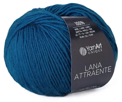 Produktbild von YarnArt Unique Lana Attraente 6646 Dunkelblau – 100% Wolle, weich & warm, 50g/160m