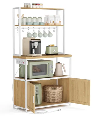 Produktbild von VASAGLE Küchenregal mit Steckdosen, Küchenschrank, 40 x 80 x 170 cm