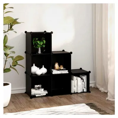 Produktbild von Regalsystem mit 6 Würfeln in Schwarz