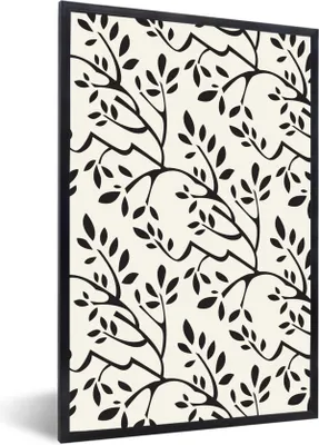 Produktbild von MuchoWow® MuchoWow® Gerahmtes Poster Natur - Muster - Baum 60x90 cm - Poster mit zchwarzem Bilderrahmen - Kunst