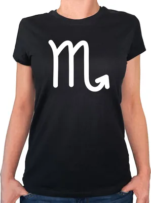Produktbild von Huuraa Damen T-Shirt Skorpion Sternzeichen Zeichen XL Black Bio Baumwolle Fairtrade Damenshirt Geschenkidee