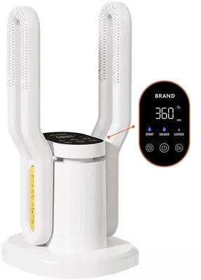 Immagine prodotto di Asciugatrice per scarpe - Colore: nero opaco - Controllo della temperatura - Eliminazione degli odori - Timer - Portatile