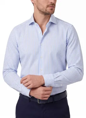 Produktbild von Olymp Hemd Slim Fit hellblau gestreift Baumwolle