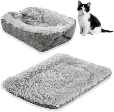 Image de Panier pour chat, en peluche, lavable, 52 x 60 cm, pour animaux de compagnie