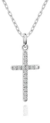 Produktbild von Kreuzkette Silber 925 mit Zirkonia