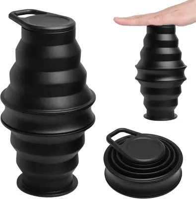 Produktbild von Faltbare Wasserflasche Silikon 500ml BPA frei auslaufsicher Outdoor