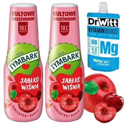 Produktbild von Tymbark Apfel-Holunder Sirup 500 ml, Getränkesirup mit Apfel- und Holundergeschmack, 2 Stück