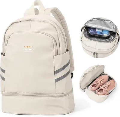 Produktbild von Wasserdichte Damen-Reiserugzak mit Schuhfach und Laptopfach