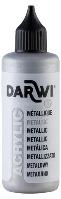 Image de Darwi Metallic Acrylic Paint Silver 80 ml 1 pc