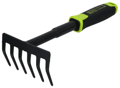Immagine prodotto di Rastrello da giardino, per pulire e smuovere il terreno, manico antiscivolo, resistente alla corrosione, 30 cm
